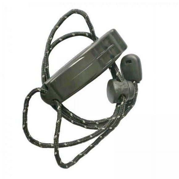 jinwen 3xRope Whistle with Lanyards Soft Keychain Whistle for Outdoor Fishing Coaches Black