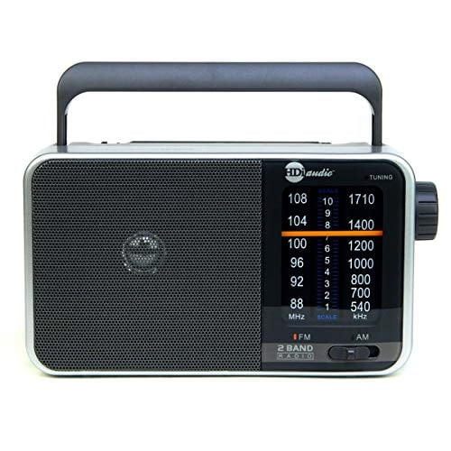 HDi Audio Home Radio AM/FM portátil, con pilas, o alimentación de CA,