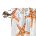 thumbnail image 5 of Living Room Curtains 72 Inches length, Orange Beach Starfish Window Treatment Curtain Drapes, Summer Ocean Nautical Coastal Light Filtering Drapes for Bedroom Laundry Room, 52"x72", 2 Panels, 5 of 7