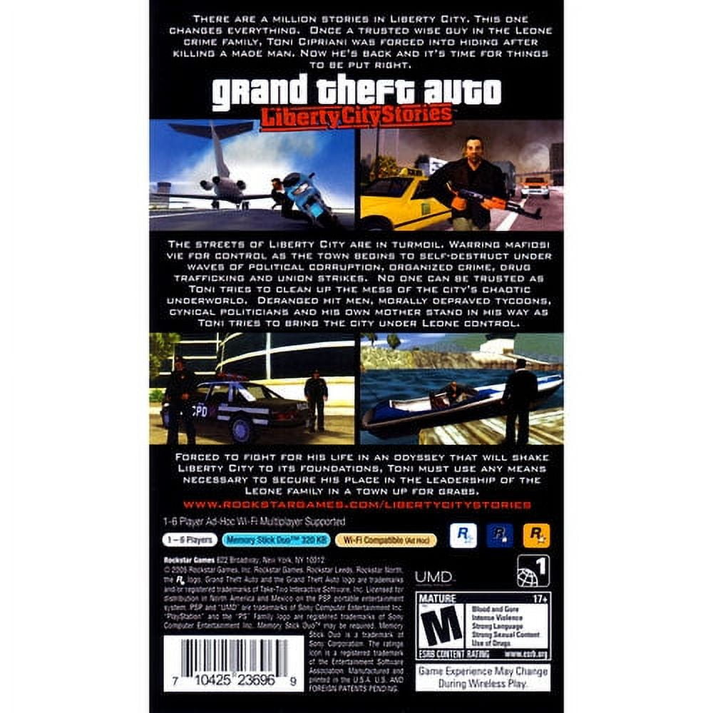 Jogo Grand Theft Auto Liberty City Stories Original para Psp em Promoção na  Americanas