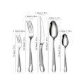 thumbnail image 4 of Juego de vajilla de acero inoxidable, set de cuchillo, tenedor y cuchara, tenedor y cuchara de postre, estrella de diamante de alta gama, 6 piezas/30 piezas, 4 of 4