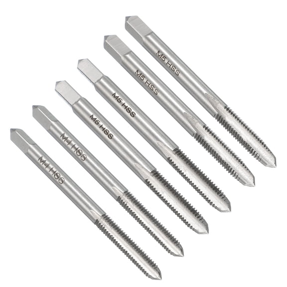 Uxcell 2 Set Metric Hand Tap Set, M5 x 0.8 H2 Thread Taper   Plug   Bottom Taps, High Speed Steel (HSS) Screw Threading Tapping Tools Kit
