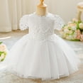thumbnail image 6 of MEZZALL Elegant Girls Formal Dress Layered Skirt And Satin Bodice Party Gown Girls Solid Color Lovely Dresses, 6 of 8