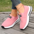 thumbnail image 2 of YOUYEDIAN Sneakers for Women Versatile Comfy Breathable Fashion Round Toe Slip On Sport Sneakers Casual Platform Solid Color Walking Shoes, 2 of 5