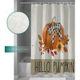 thumbnail image 3 of Fall Shower Curtain Hello Pumpkin Shower Curtains for Bathroom Autumn Leaves Sunflower Bath Curtains Sets for Autumn Thanksgiving Seasonal Bathroom Decor Polyester Fabric Waterproof 36 x 72 in, 3 of 6