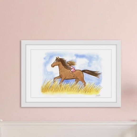 Marmont Hill - "Free as the Wind" by Phyllis Harris Framed Painting Print