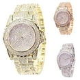 thumbnail image 2 of UDIYO Women Luxury Full Shiny Rhinestone Round Quartz Movement Wrist Watch Bracelet, 2 of 5