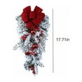 thumbnail image 3 of Christmas Front Door Wreath, Red Decorations for Stairs Mantel, PVC Material Durable Reusable, Easy to Hang Versatile, Indoor Outdoor Holiday Decor, 3 of 7