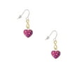 thumbnail image 2 of Delight Jewelry Silvertone Hot Pink Resin Heart in Frame Gold Tone Infinity French Earrings, 2 of 4
