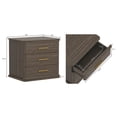 thumbnail image 3 of Clifford Traditional Nightstand in Walnut (3-Drawer), 3 of 10