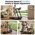 thumbnail image 4 of Foldable Walking Pad with Incline 15%, Walking Pad with Handle Fits Laptop, 300 lbs Capacity, 7.5mph Treadmil, 4 of 7