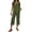 01#Army Green, variant on Summer Outfits Two Piece Sets for Women Capri Set Casual Summer Wide Leg Crop Pants and Top Matching Suits White XL