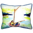 thumbnail image 2 of Betsy Drake HJ987 Pink Sailboat Indoor & Outdoor Throw Pillow- 16 x 20 in., 2 of 4