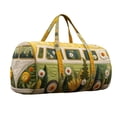 thumbnail image 2 of Vintage Camper Canvas Duffel Bag, Retro Embroidered Travel Tote, Large Capacity Weekender Bag with Handles for Unisex Camping & Gym, 2 of 6