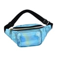 thumbnail image 3 of Riñonera Riñonera Pequeña Riñonera Holograma Riñonera para Caminar Auriculares Casuales Azul jinwen Bolsillo en la cintura, 3 of 8