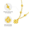 thumbnail image 5 of ZHOU LIU FU 18K Gold Pendant Necklace Lucky Four-leaf Clover Anniversary Gift for Women 40+5cm C0616327, 5 of 6