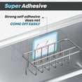 thumbnail image 5 of KESOL Adhesive Kitchen Sink Sponge Holder + Dish Cloth Hanger + Soap Holder, 2-in-1 Kitchen Sink Caddy, 304 Stainless Steel Rust Proof, Water Proof, No Drilling (Silver), 5 of 7