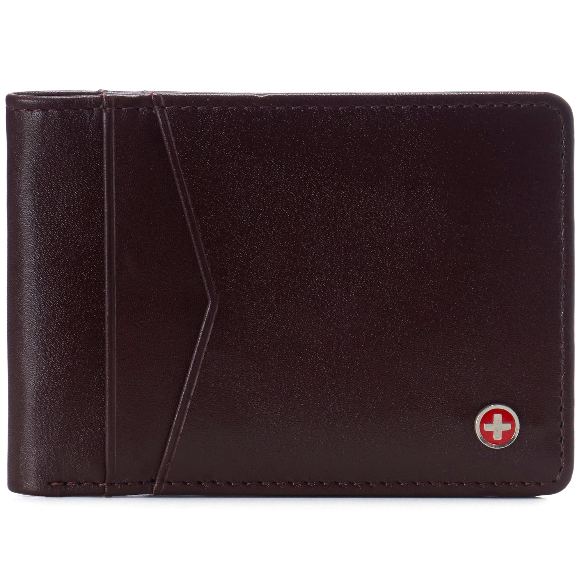 Genuine Slim Leather Trifold Mens WalletFront Pocket with RFID BlockingID 