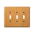 thumbnail image 1 of 901TTTL 3 Toggle Light Oak Contemporary Wood Wall Plate, 1 of 1