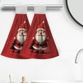 thumbnail image 5 of ​​LYINGF​​ Christmas Hanging Kitchen Towels - Festive Buffalo Grid Red Truck and Tree Design Handkerchiefs with Hanging Loop, Quick-Drying Towels for Kitchen and Bathroom, 5 of 6