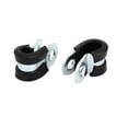 thumbnail image 2 of 8mm Dia Rubber Lined R Shaped Zinc Plated Pipe Clip Cable Clamp 20pcs, 2 of 5