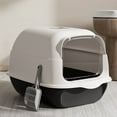 thumbnail image 4 of FeiFu Large Fully Enclosed Cats Litter Box Odor-proof Cats with Litter Scoop Spacious Design Easy to Maintain for Large Cats Home Use, 4 of 6