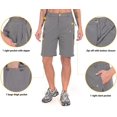 thumbnail image 4 of Pantalon Convertible Extensible pour Femmes, Séchage Rapide Randonnée Gris Taille TP, 4 of 7