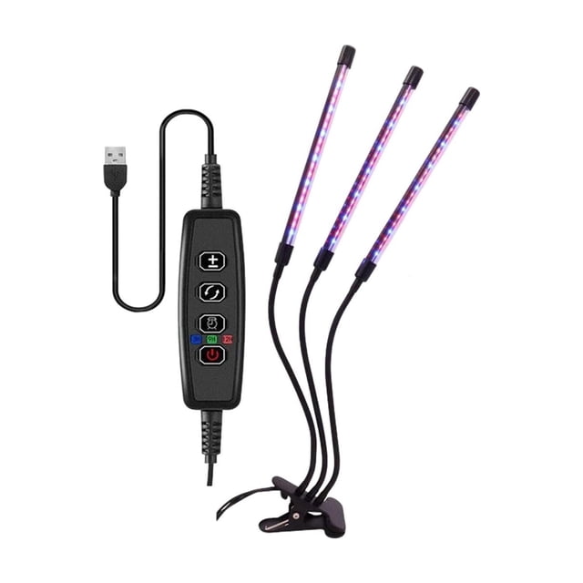 Vwrxbz LED Grow Light Indoor Simulated Sunlight with Timer Clip Lamp for s Flowers