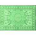 thumbnail image 1 of Ahgly Company Indoor Rectangle Medallion Emerald Green Traditional Area Rugs, 6' x 9', 1 of 4