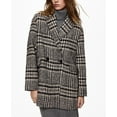 thumbnail image 3 of Mango Women's Checked Tweed Coat Black Size M, 3 of 4