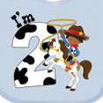 thumbnail image 4 of Inktastic I'm Two-cowboy Riding Horse Birthday Boys Baby Bib, 4 of 4