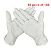 100pcs Disposable Gloves Anti-static Oilproof Waterproof Laborator Industrial Insepecition Tattoo Gloves, White, S