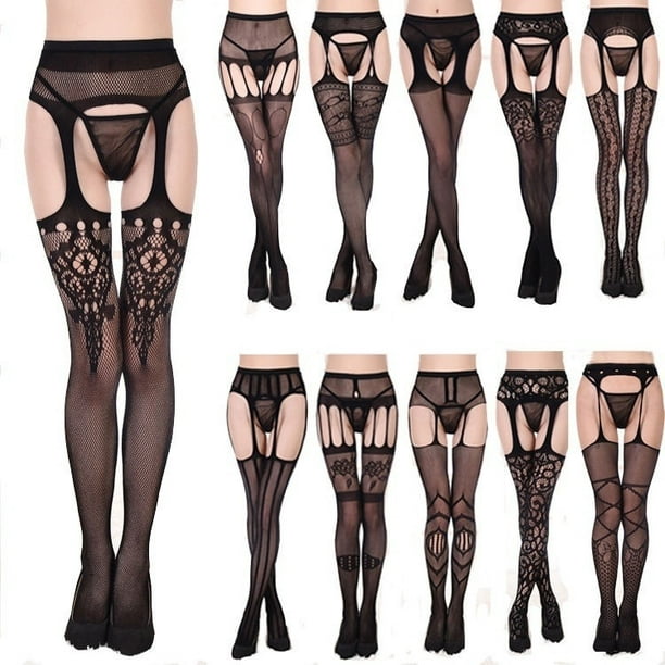 Sexy Fashion Womens Ladies Lace Top Thigh-Highs Stockings Black Socks  Garter Belt Only Suspender
