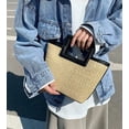 thumbnail image 4 of Kukuzhu Straw Small Tote Bag for Women Summer Beach Bag Woven Straw Bucket Bag Handbag for Travel Vacation, 4 of 6