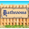 thumbnail image 1 of Bathrooms 13 oz Vinyl Banner With Metal Grommets, 1 of 4