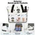 thumbnail image 2 of Tote Bag for Women - Cute Dogs Shoulder Bag - Large Utility Work Duffle Bag with Zipper Handbag for Travel, Work, Sprots, 2 of 5
