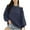 Navy, variant on Lovskoo Sweaters for Women Trendy Color Long Sleeve Pullove Shirt Sweater Tops Gray