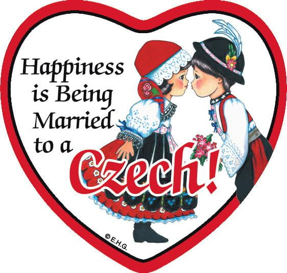 Tile Magnet Married to Czech