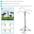 thumbnail image 3 of Sunnydaze Black Steel Hanging Basket Plant Stand with Adjustable Arms, 3 of 8