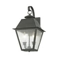 thumbnail image 6 of Livex Lighting Mansfield 2 Light Outdoor Wall Lantern in Charcoal, 6 of 9