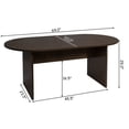 thumbnail image 2 of Gymax 69" X 35" Table de Conférence Ovale Racetrack Table de Réunion Expresso, 2 of 10