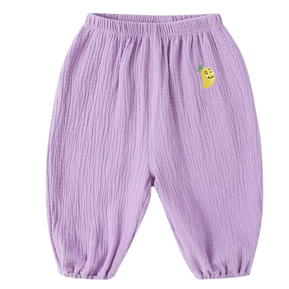 Ketyyh-chn99 Boys Pants Toddler Girls Sweatpants Baby Boys Girls Sweatpants Toddler Solid Waist Bottom Joggers Pants Unisex Trousers Purple,12-18 Months