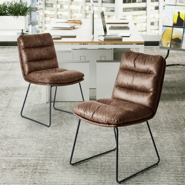 Homy Casa 2 Packs Tufted Upholstery Side Chairs