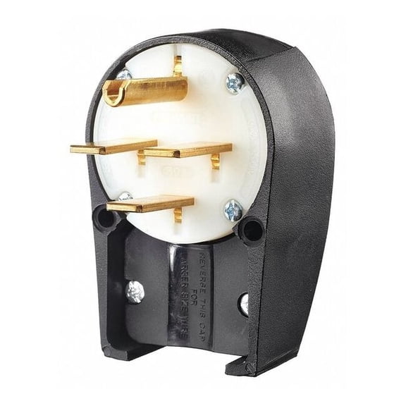 Straight Blade Plug, 15-30P, 30 A, 250V AC, 3 Pole, Screw Terminals, Grounded 8432ANPB