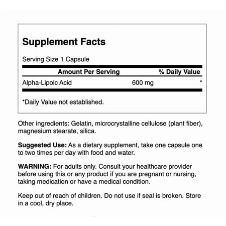 スワンソン アルファリポ酸 600mg カプセル 60粒《約2ヵ月分》 SWANSON Alpha Lipoic Acid ダイエットサプリ αリポ