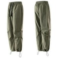 thumbnail image 4 of Men Pants Casual Daily Outdoor Beach Lightweight Breathable Pants Spring/Summer Pants for Men Army Green M, 4 of 6