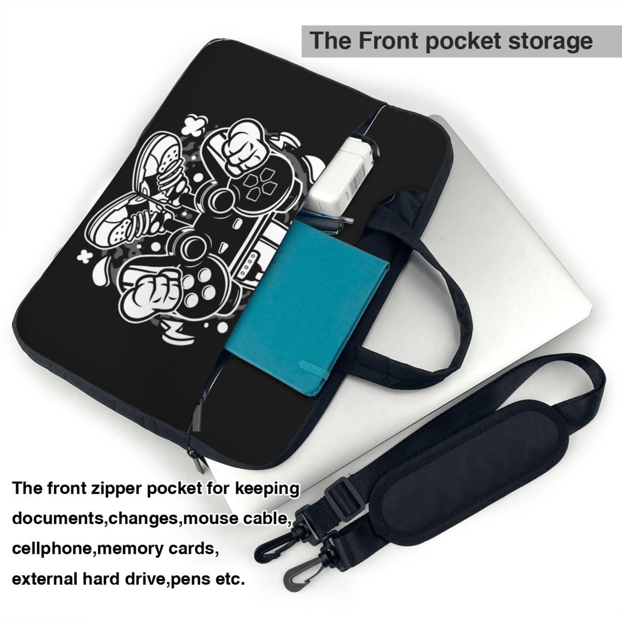 ZICANCN Laptop Case 15.6 inch, Cartoon Gamer Sticker