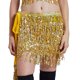thumbnail image 1 of Trajes de actuación para danza del vientre para mujer, bufanda de cadera, falda, ropa de festival con flecos de lentejuelas (talla única), 1 of 5
