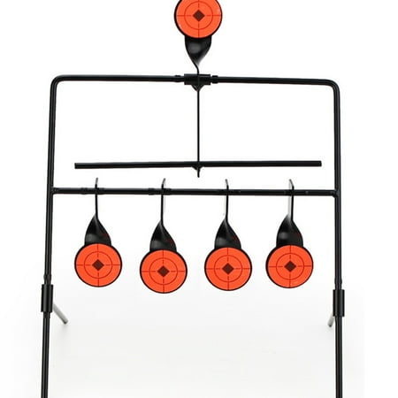 Raindrops 5 Targets Automatic Reset Resetting Stand Pellet Catcher Black