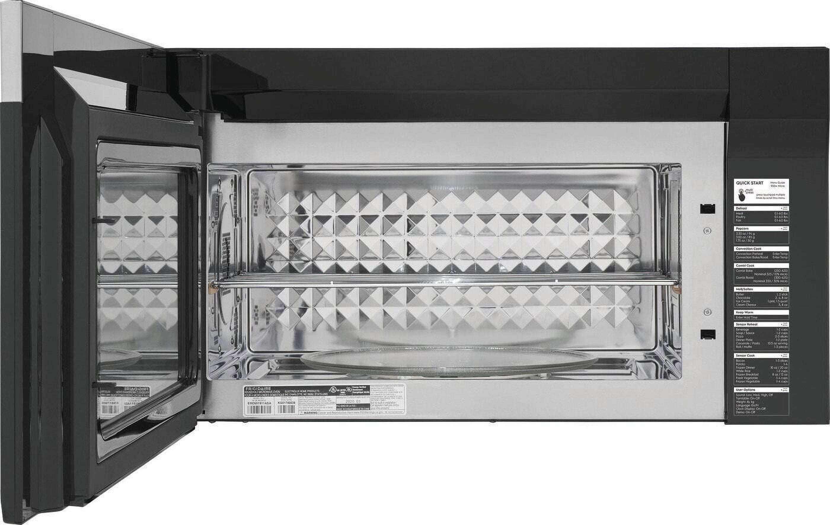 Electrolux Emow1911a 30" Wide 1.9 Cu. Ft. 900 Watt Over The Range Microwave - Stainless